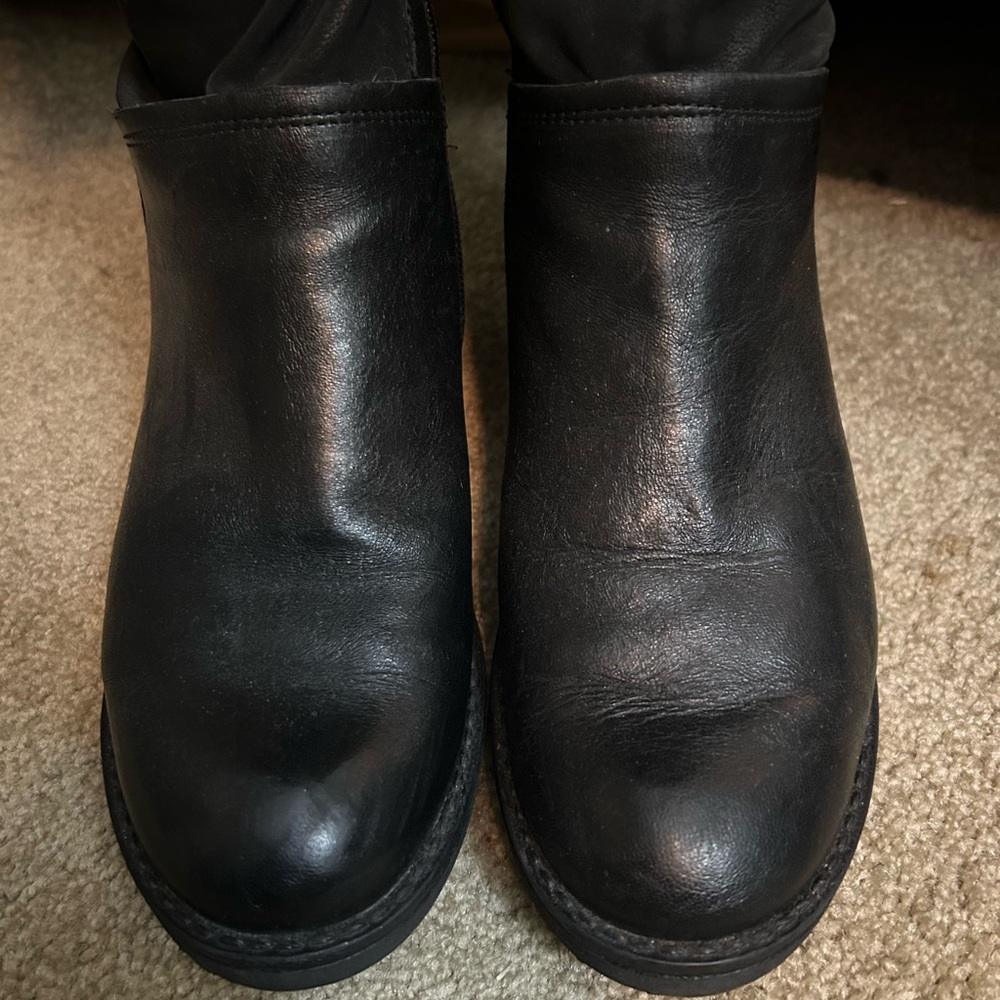 MJUS Black Tall Leather Boots - Picture 6 of 12